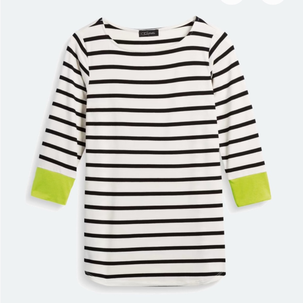 Colette Chavez Pop Color Cuff Knit Top Medium
